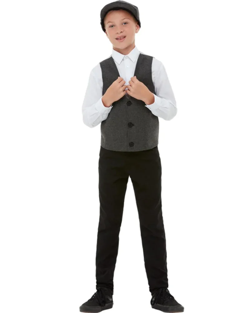 1920s Gangster Boy Waistcoat and Hat - Image 2