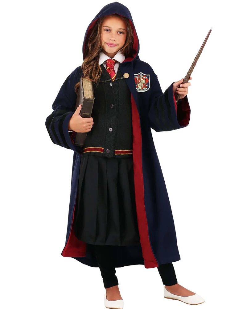 1920s Hogwarts Gryffindor Kids Book Week Costume Robe - Image 3