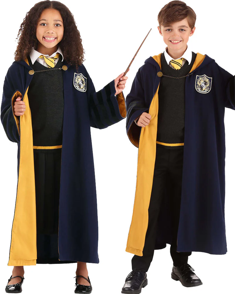 1920s Hogwarts Hufflepuff Kids Book Week Costume Robe