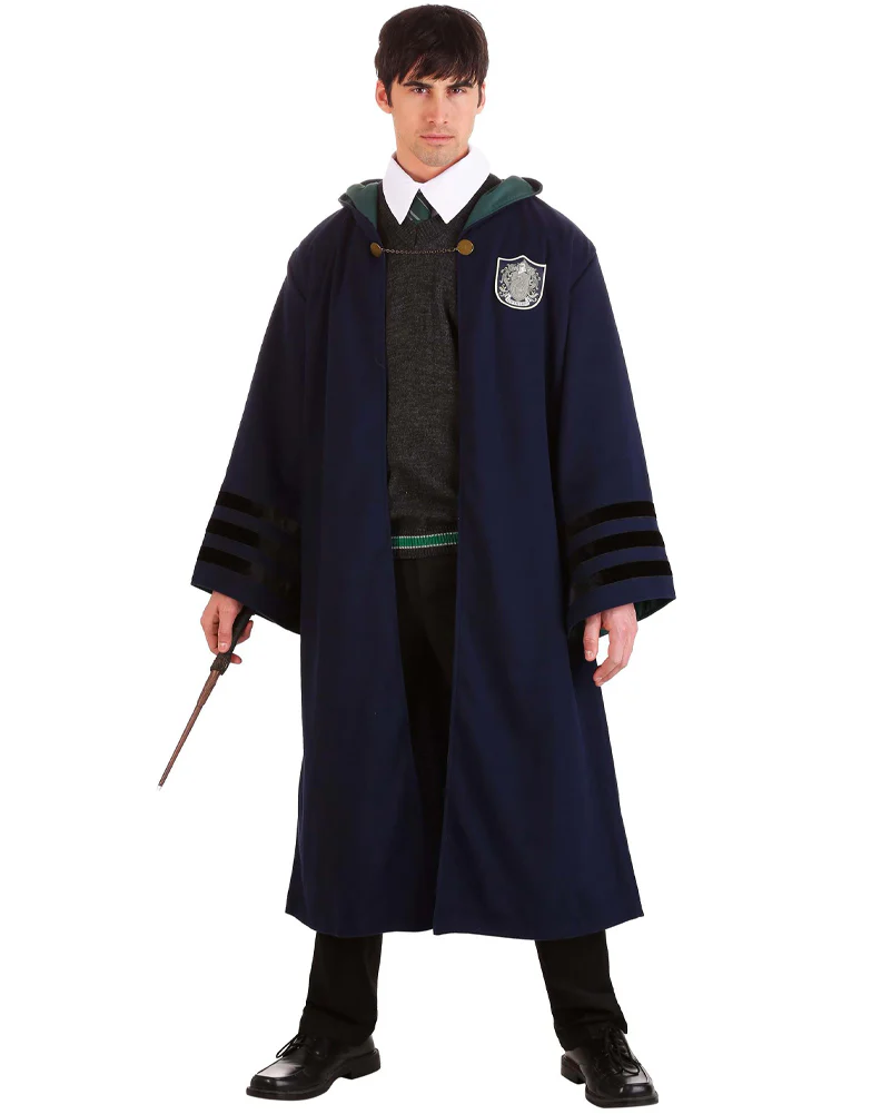 1920s Hogwarts Slytherin Adult Book Week Costume Robe - Image 2
