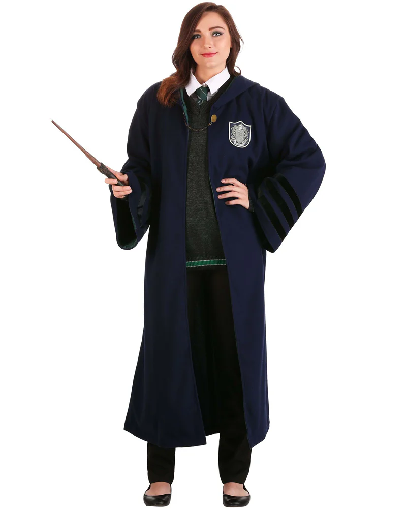 1920s Hogwarts Slytherin Adult Book Week Costume Robe - Image 4
