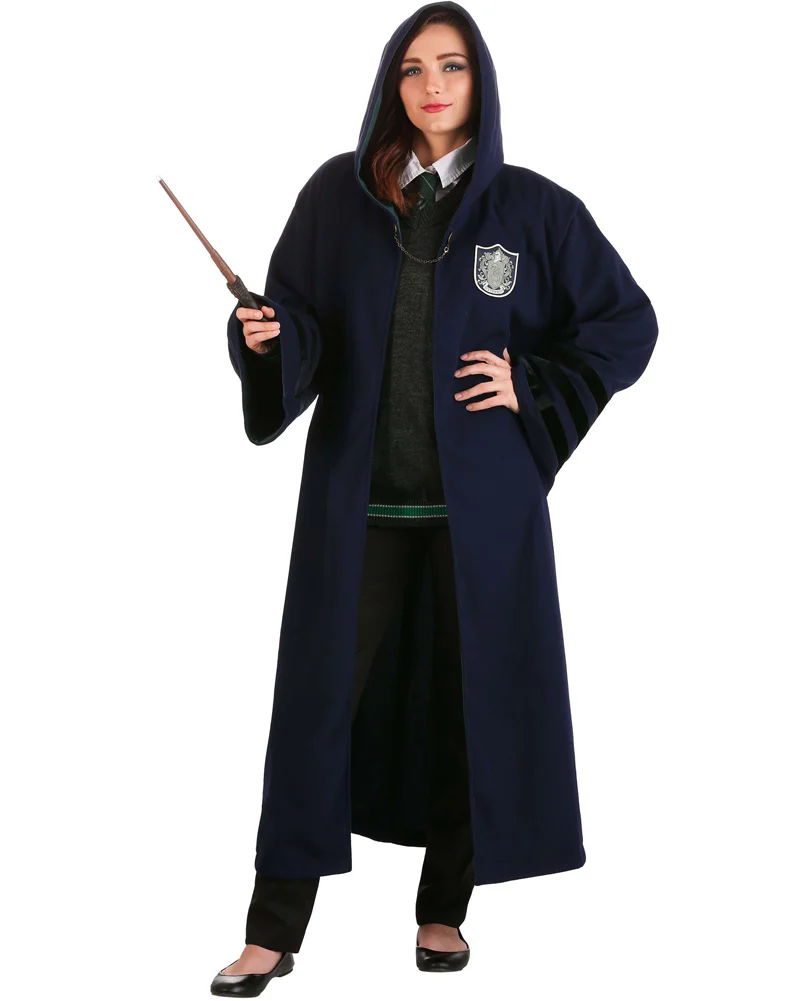 1920s Hogwarts Slytherin Adult Book Week Costume Robe - Image 5