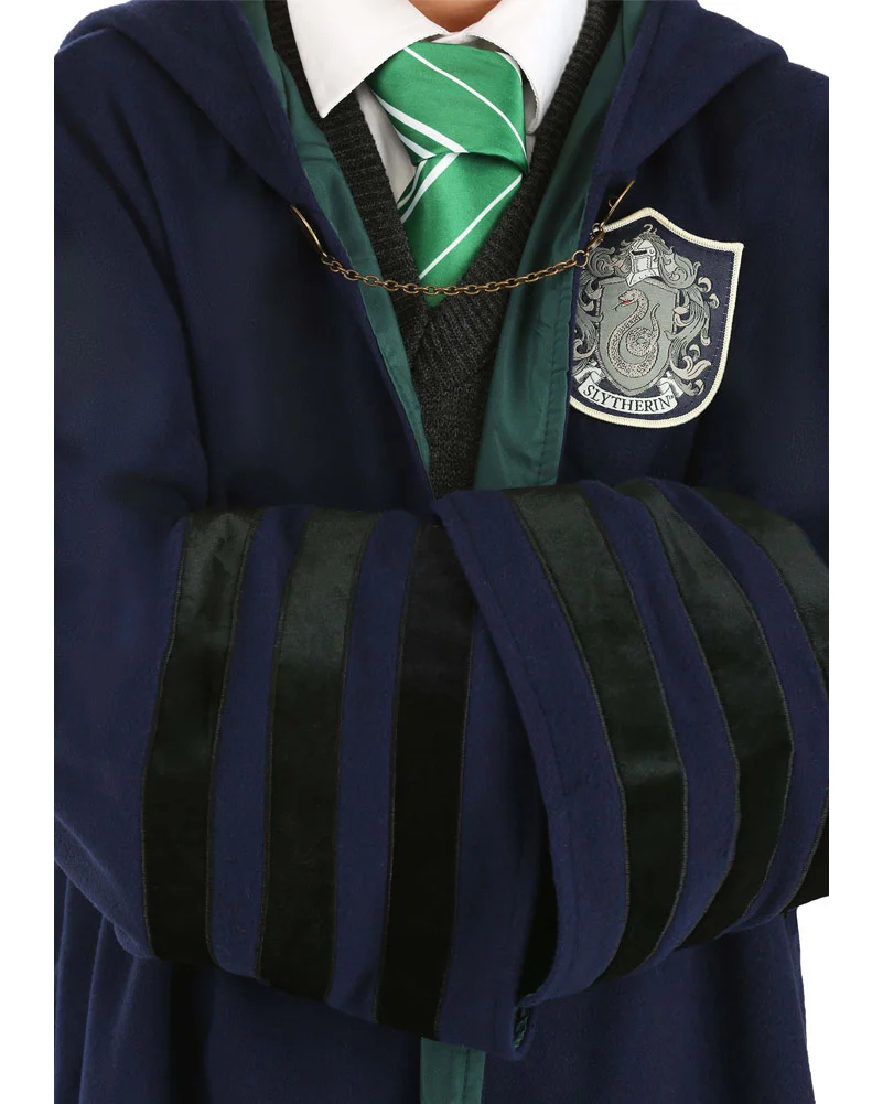1920s Hogwarts Slytherin Kids Book Week Costume Robe - Image 2