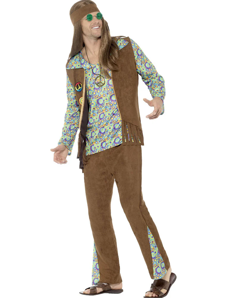 1960s Hippie Mens Costume - Image 3