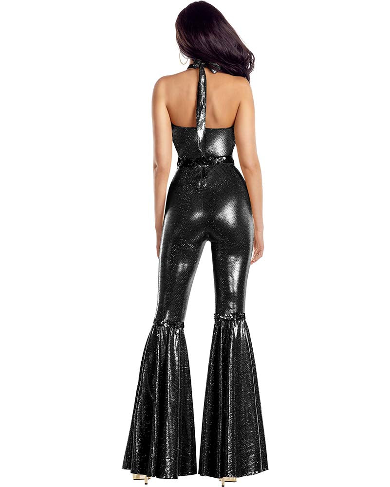 1970s Disco Queen Black Deluxe Womens Costume - Image 2