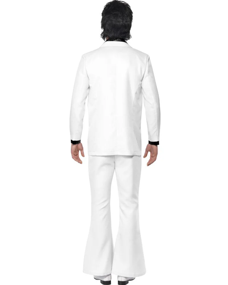 1970s White Disco Suit Mens Costume - Image 2
