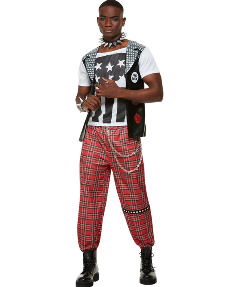 1990s Punk Rocker Mens Costume - Image 2