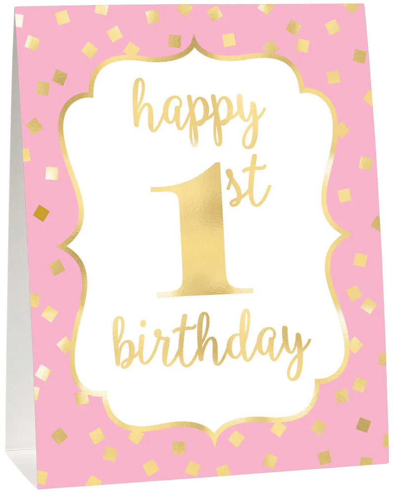 1st Birthday Girl Buffet Decorating Kit Pack of 12 - Image 3
