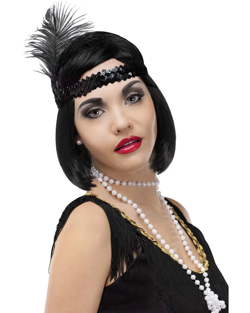 20s Flapper Headband Necklace and Cigarette Holder Kit - Image 2