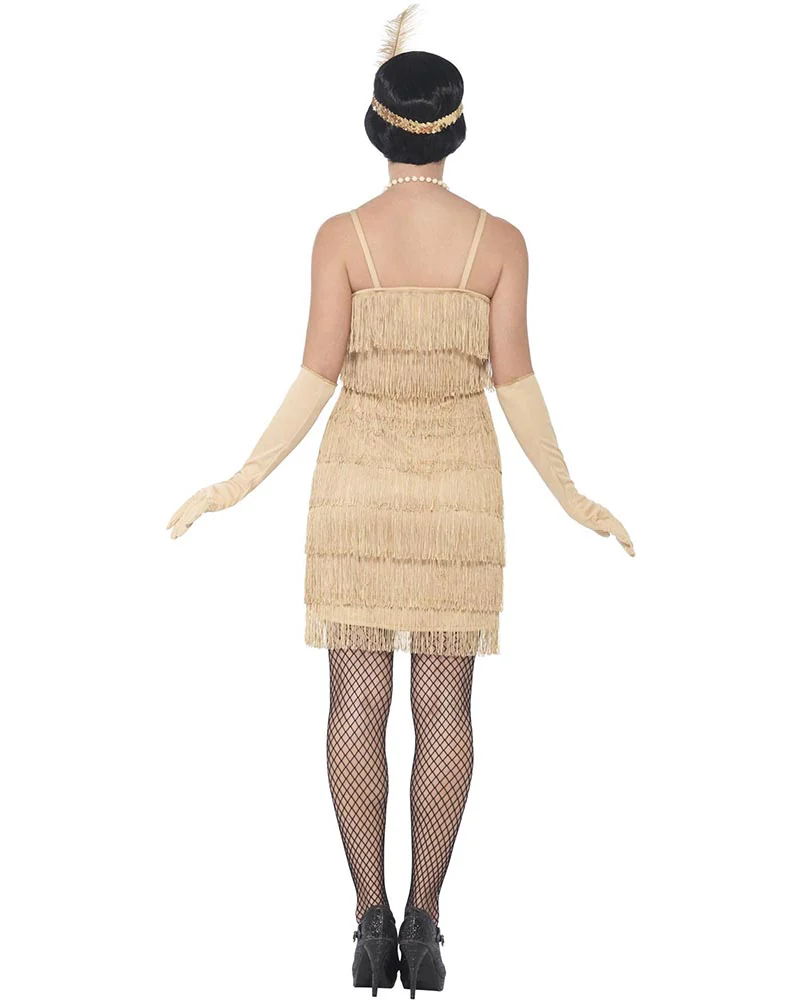 20s Gold Flapper Womens Costume - Image 3