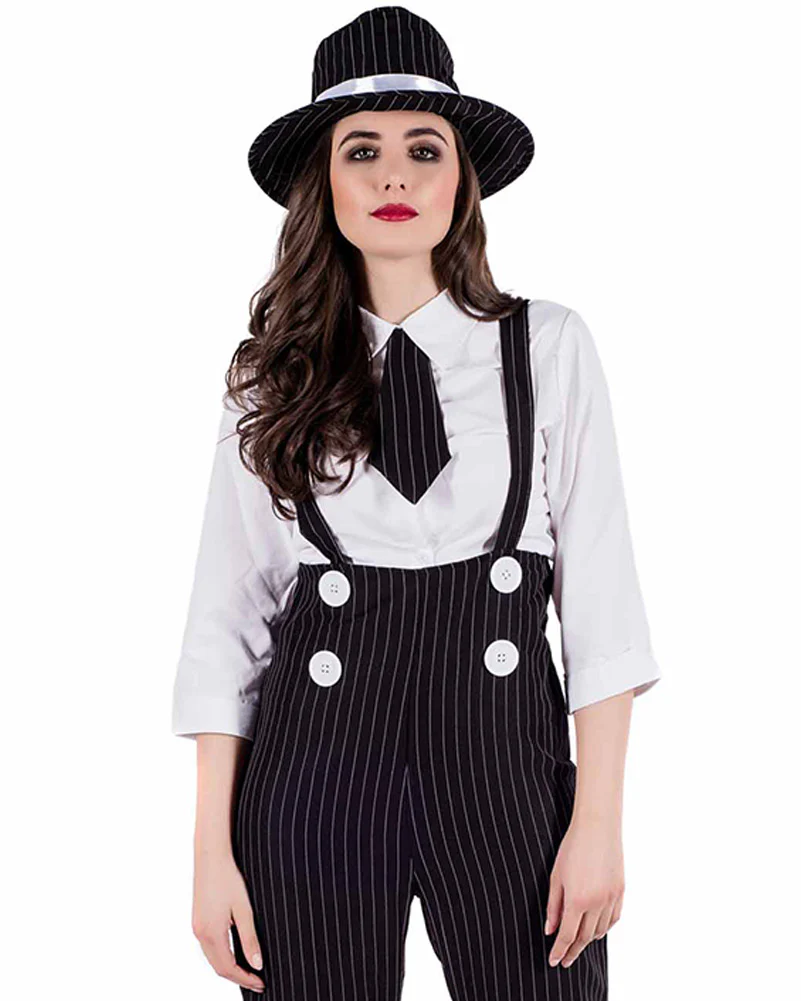20s Pinstripe Lady Gangster Womens Costume - Image 4