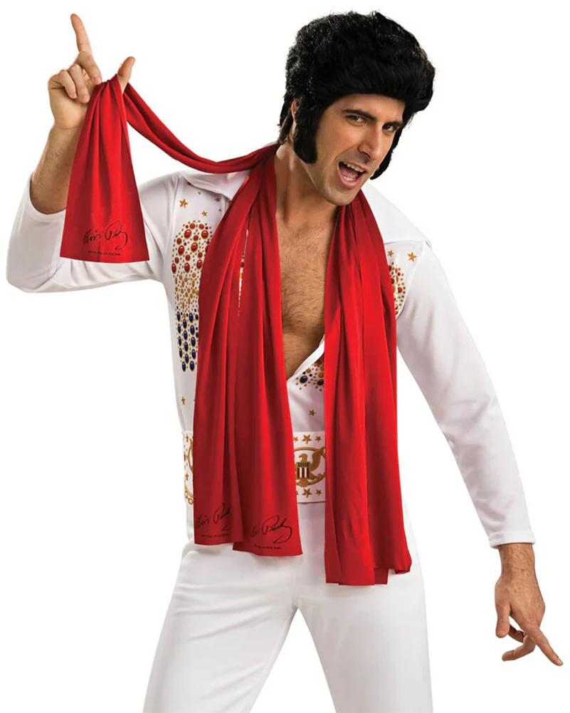 50s 3 Pack Red Elvis Scarves