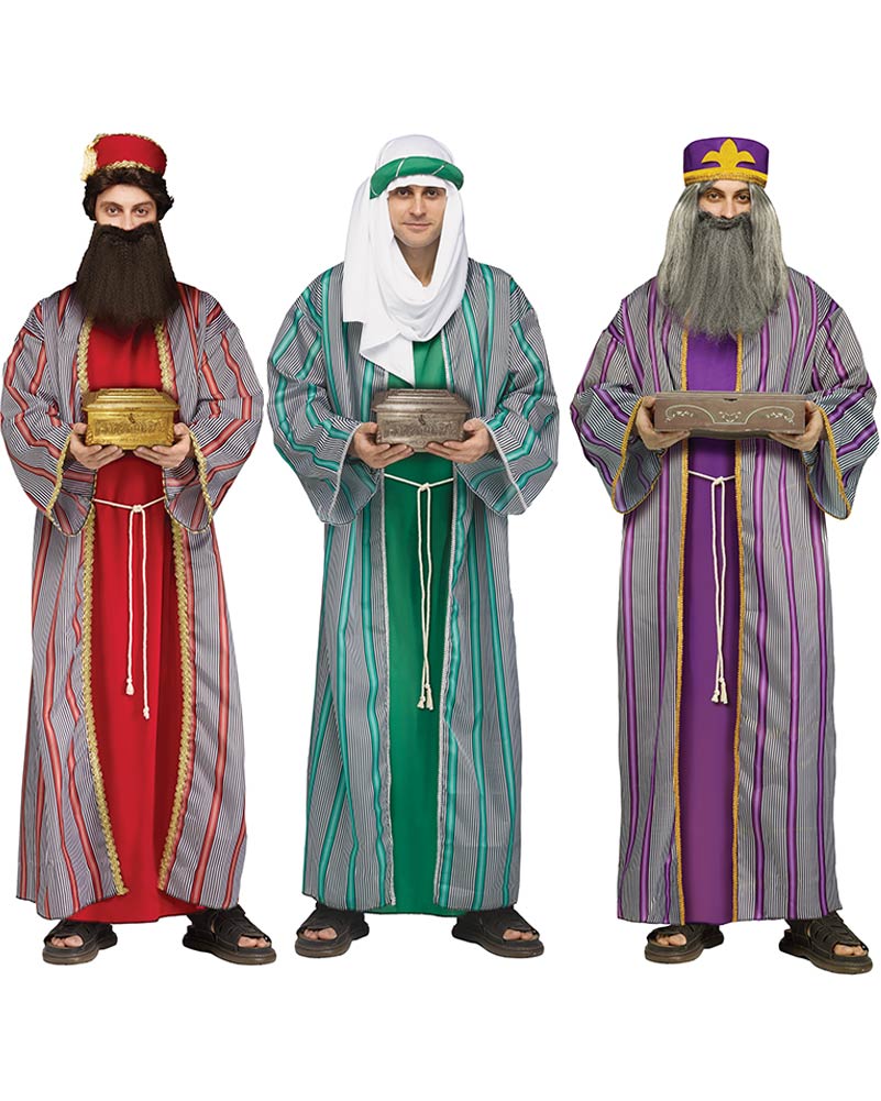 3 Wise Men Red Adult Christmas Costume - Image 2