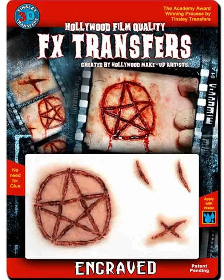 3D Engraved FX Appliance Transfer Prosthetic Wound