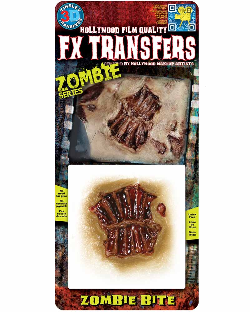 3D Zombie Bite FX Appliance Transfer Prosthetic Wound