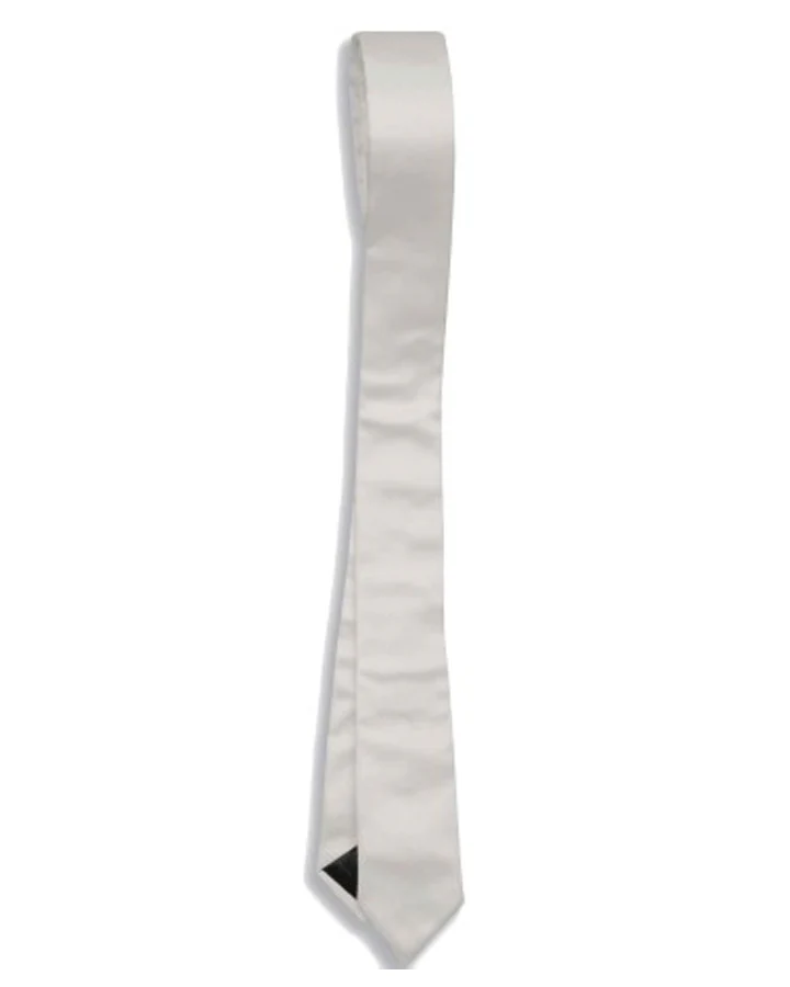 50s Skinny Tie White