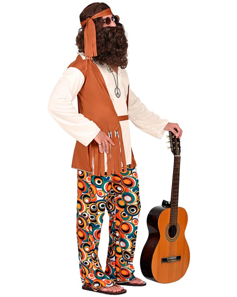60s Hippie Mens Costume - Image 4