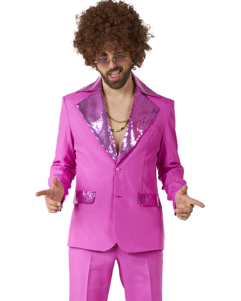 70s Disco Pink Mens Suitmeister - Image 5