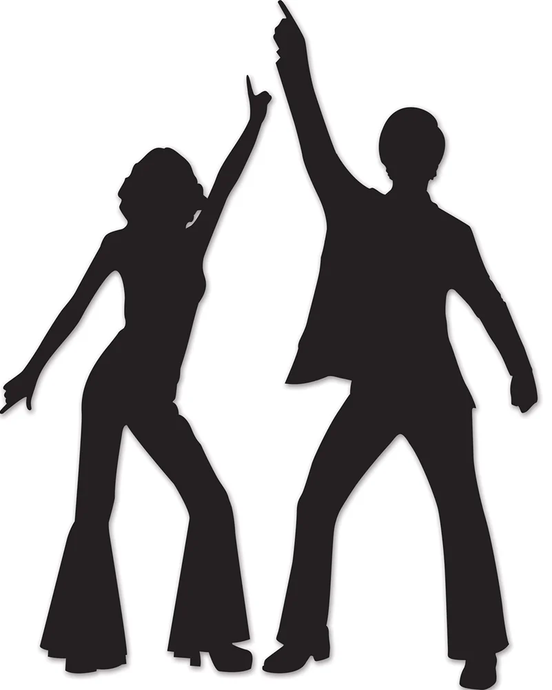 70s Disco Silhouettes Cutouts