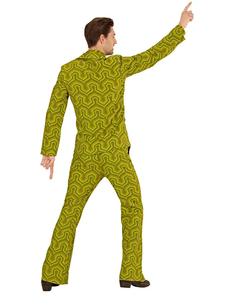 70s Groovy Wallpaper Circles Mens Suit - Image 2
