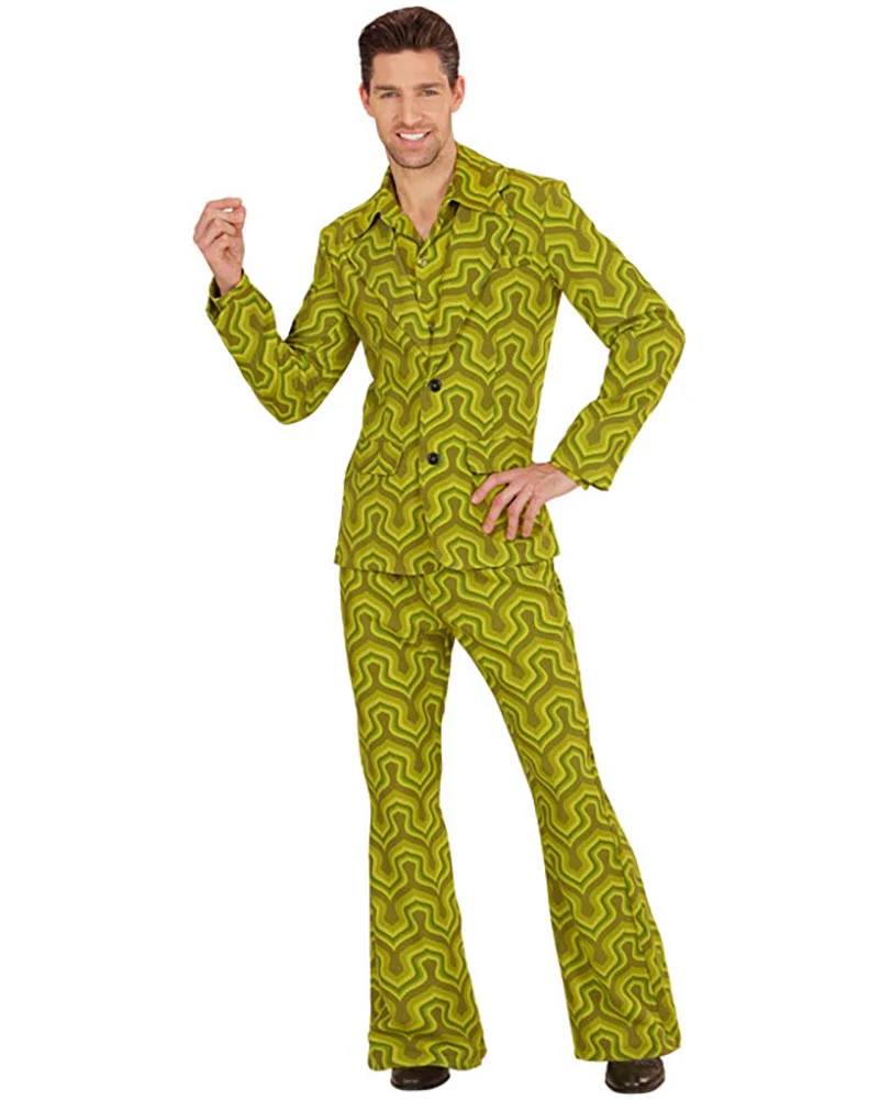 70s Groovy Wallpaper Circles Mens Suit - Image 3