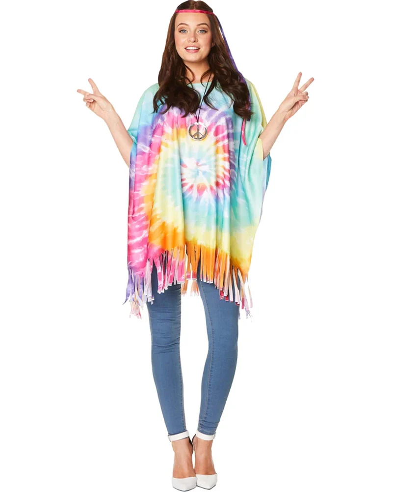 70s Hippie Poncho Womens Costume - Image 2