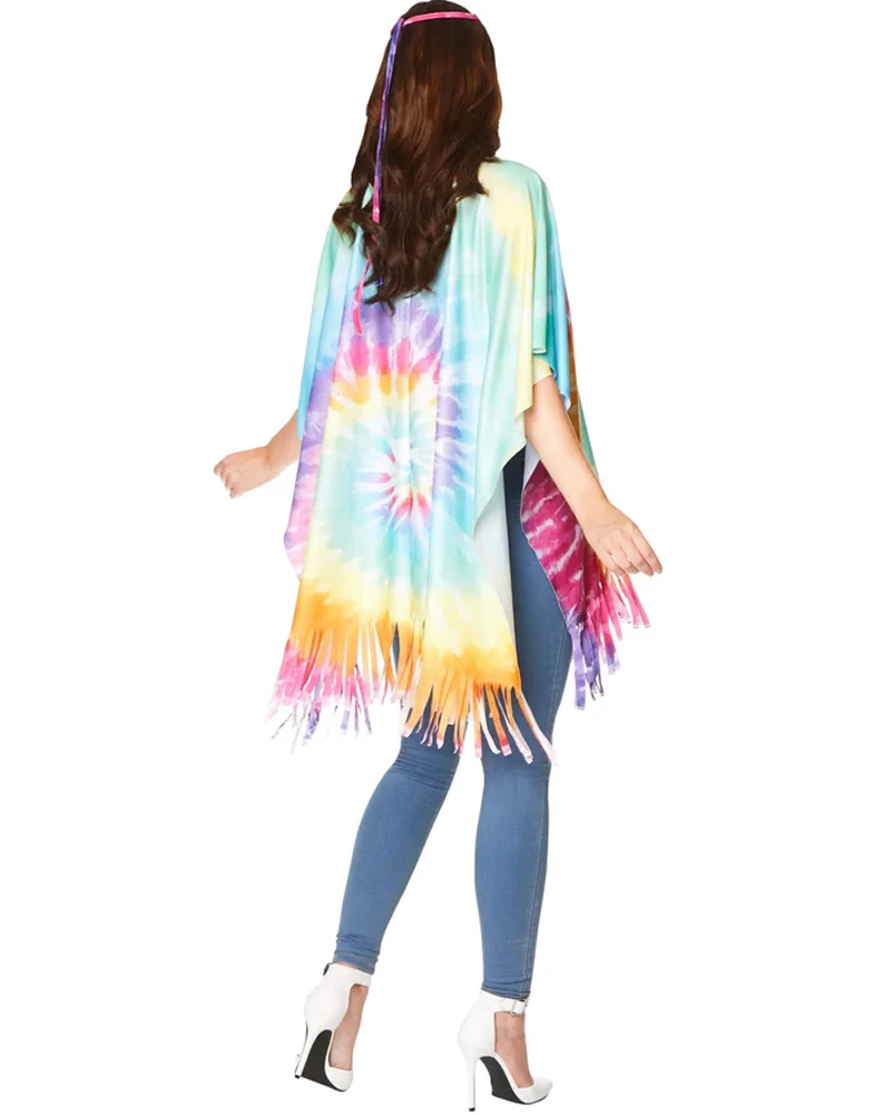 70s Hippie Poncho Womens Costume - Image 3