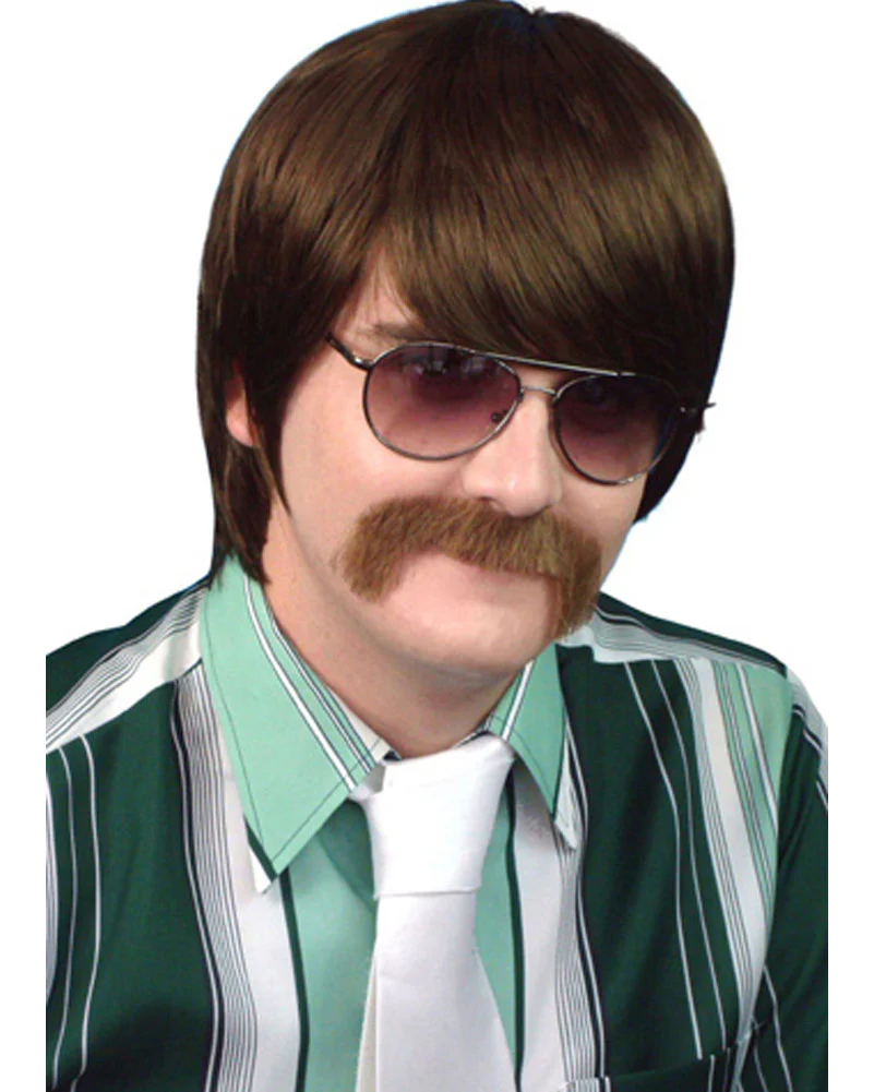 70s Mod Guy Brown Wig