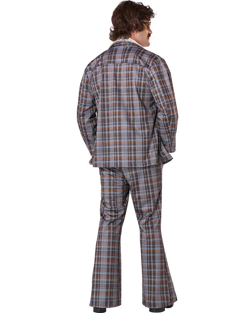 70s Plaid Stallion Leisure Suit Mens Costume - Image 2
