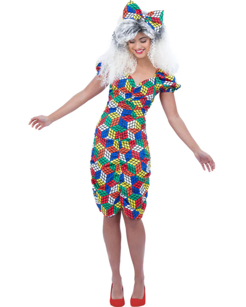 70s Rubiks Cube Womens Costume - Image 2