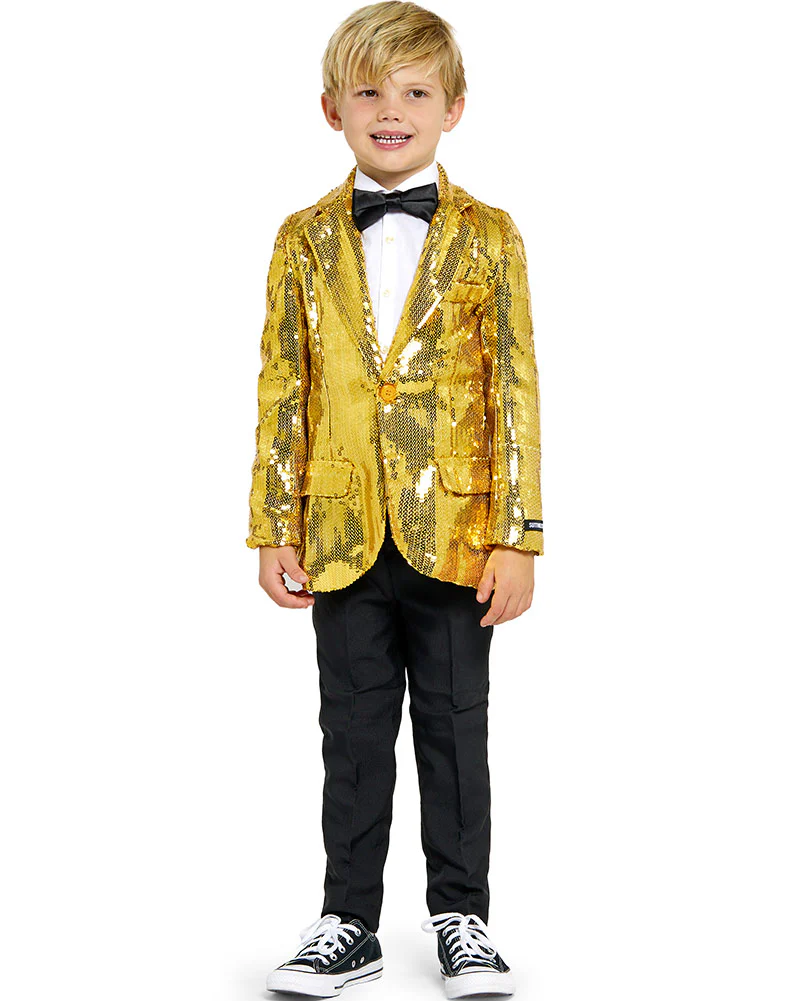 70s Sequins Gold Boys Suitmeister Jacket - Image 2