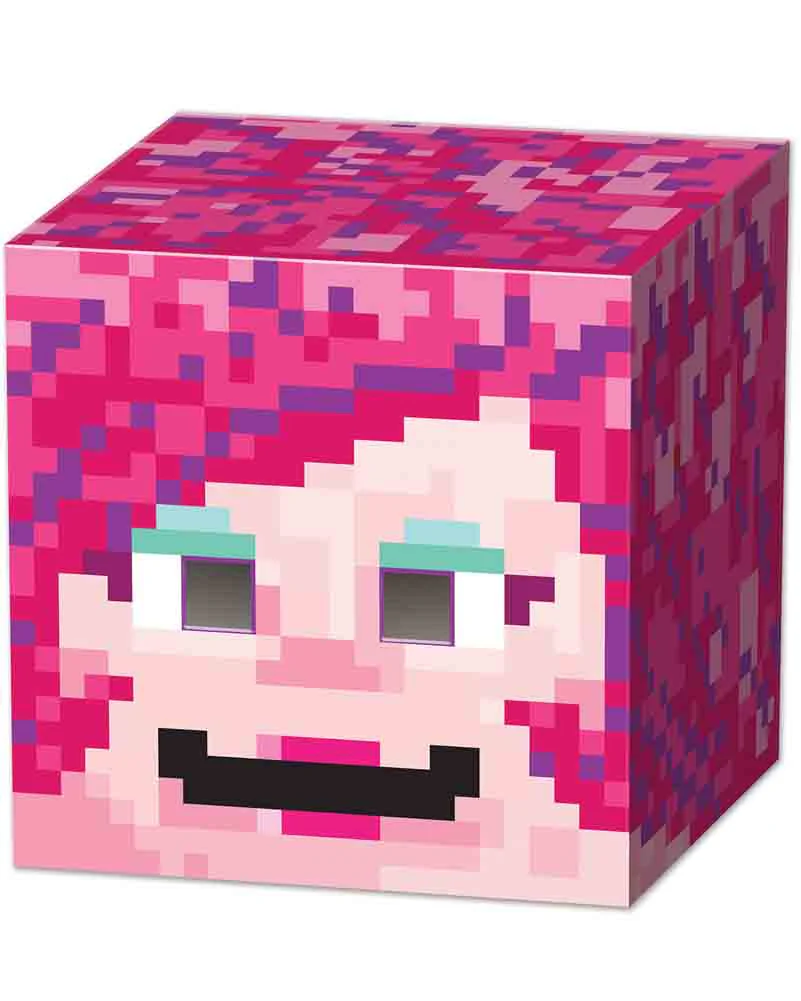 8 Bit Gamer Girl Box Head Mask