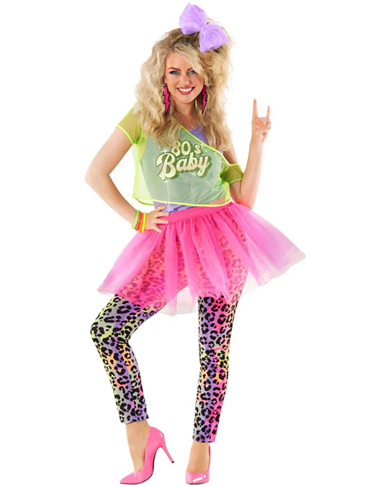80s Baby Bright Tutu Womens Costume - Image 5