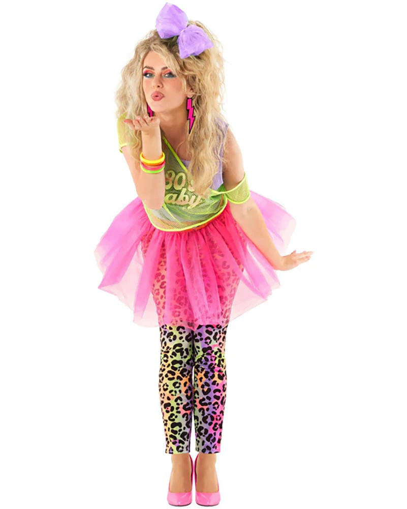 80s Baby Bright Tutu Womens Costume - Image 7