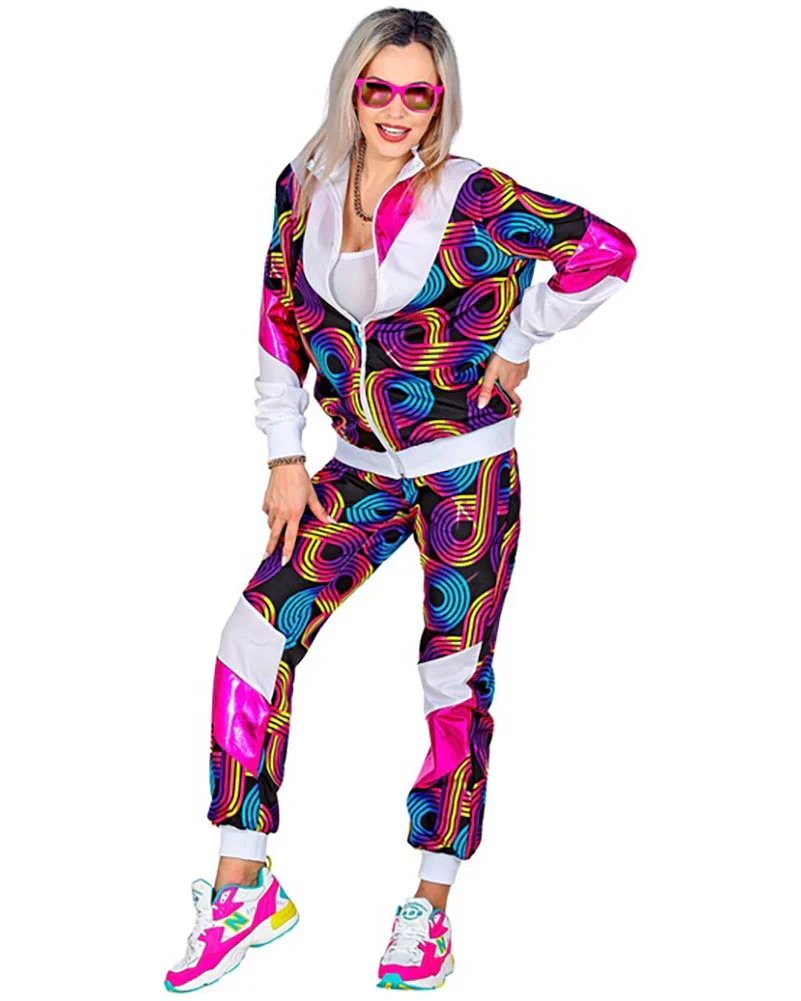 80s Disco Shell Suit Adults Costume - Image 2