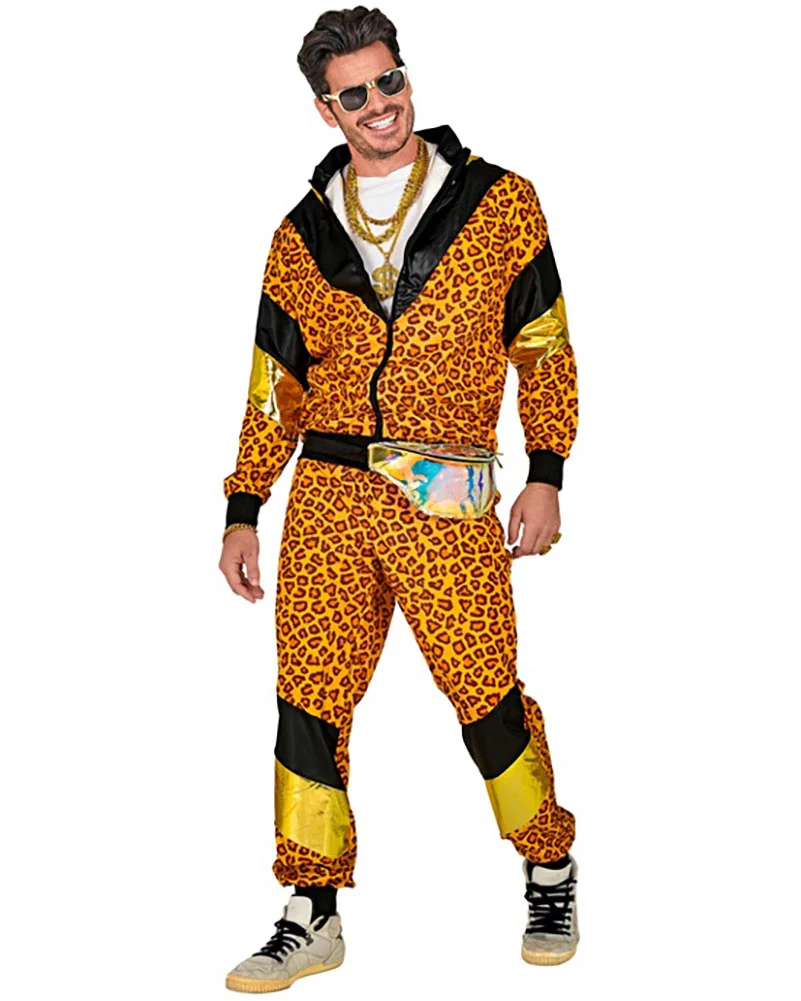 80s Leopard Shell Suit Adults Costume - Image 2