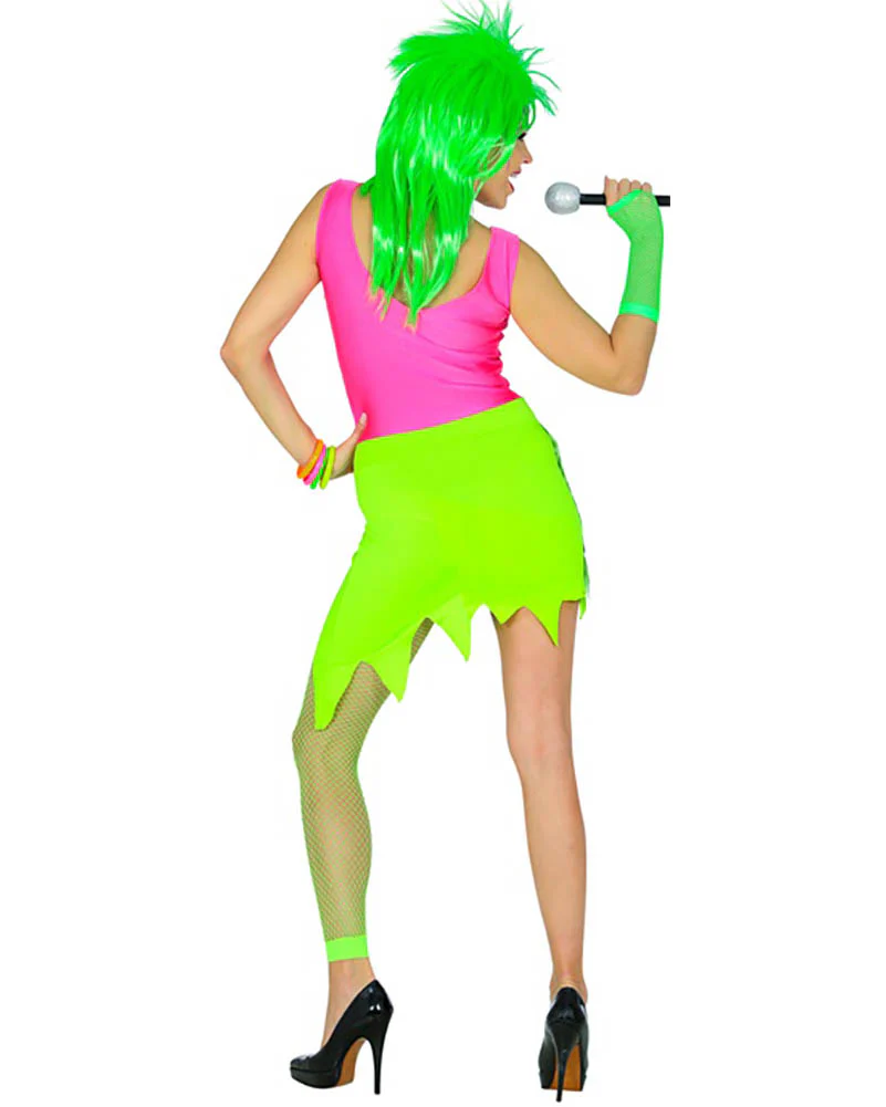 80s Neon Rockstar Womens Costume - Image 2