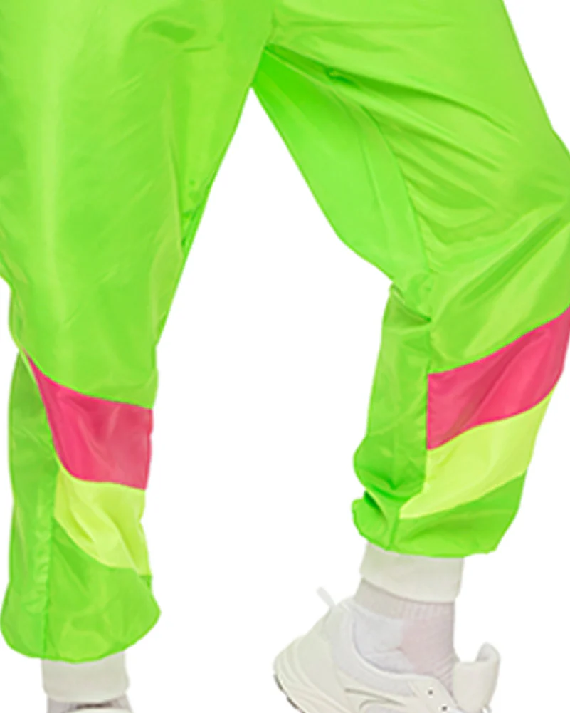 80s Neon Tracksuit Mens Costume - Image 5