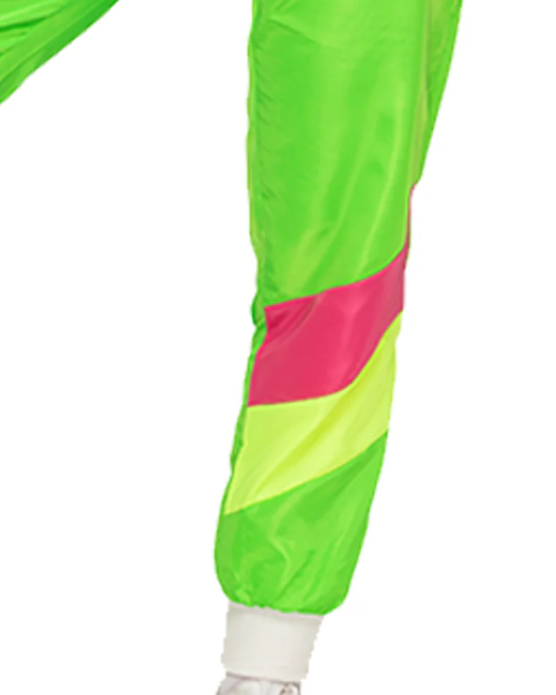 80s Neon Tracksuit Womens Costume - Image 5