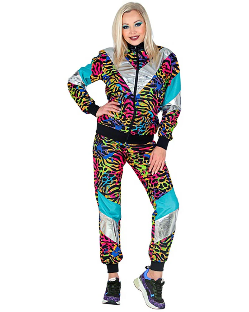 80s Party Animal Shell Suit Adults Costume - Image 2