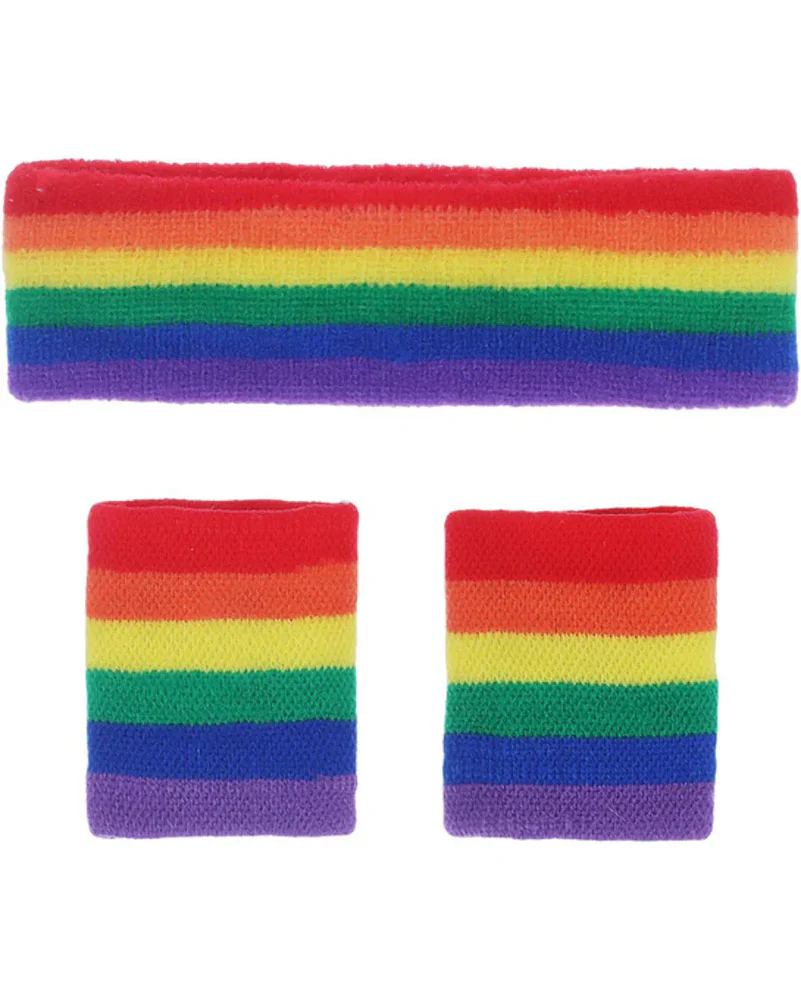 80s Rainbow Sweatbands - Image 2