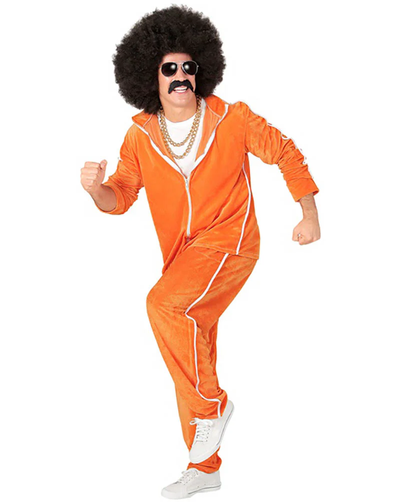 90s Chenille Tracksuit Adult Costume - Image 3