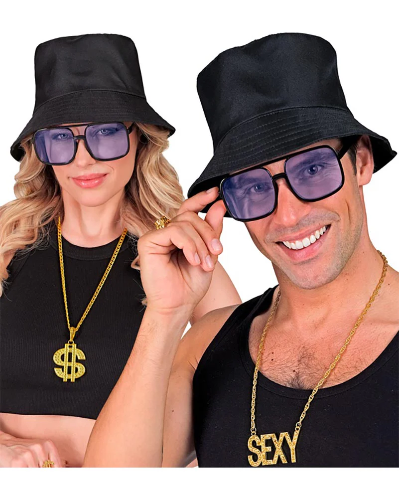 90s Hip Hop Glasses with Azure Lenses - Image 2