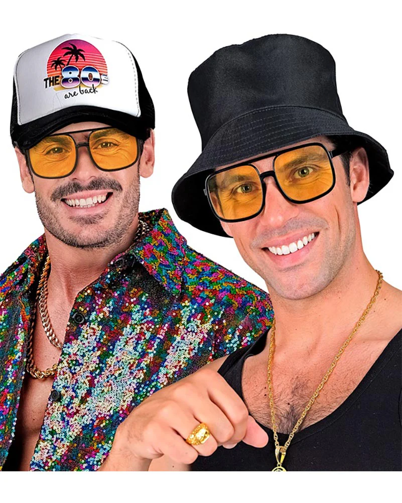 90s Hip Hop Glasses with Yellow Lenses - Image 4