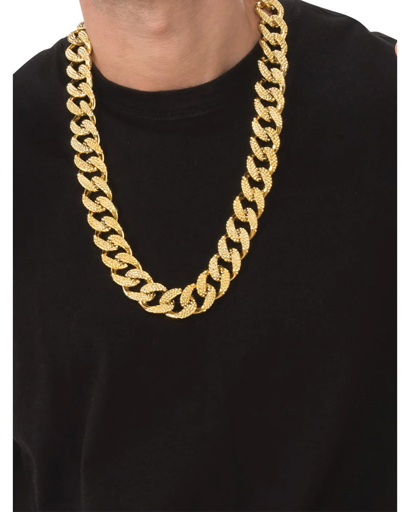 90s Old School Rapper Hat Chain Ring and Sunglasses Kit - Image 2