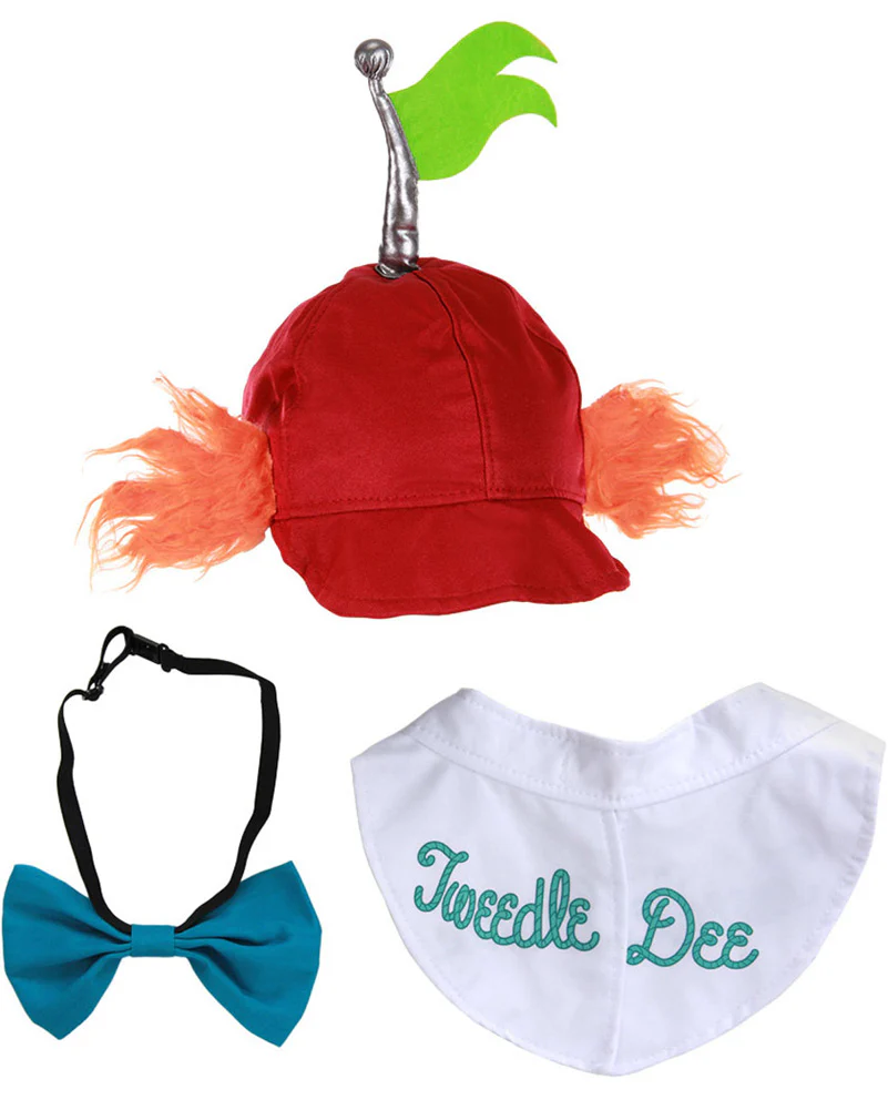 Alice in Wonderland Tweedle Dee and Tweedle Dum Deluxe Hat and Collar - Image 3