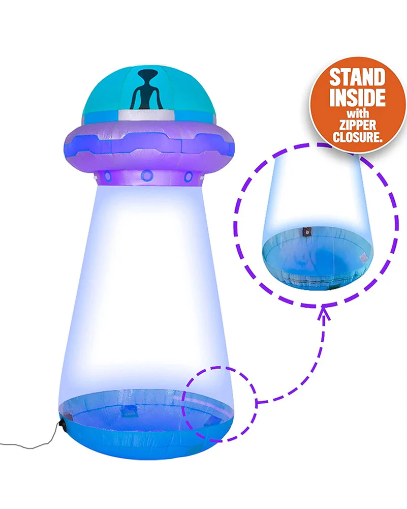 Alien Abduction UFO Lawn Inflatable 2.4m - Image 3