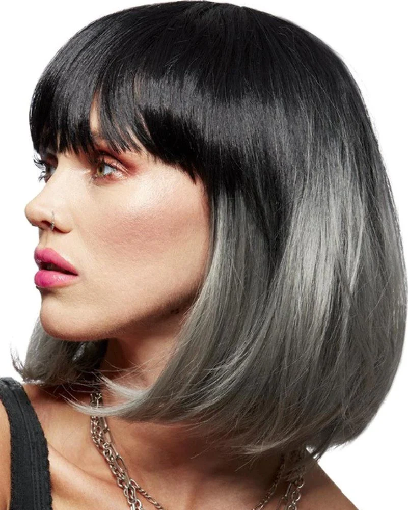 Alien Black and Grey Bob Wig - Image 2