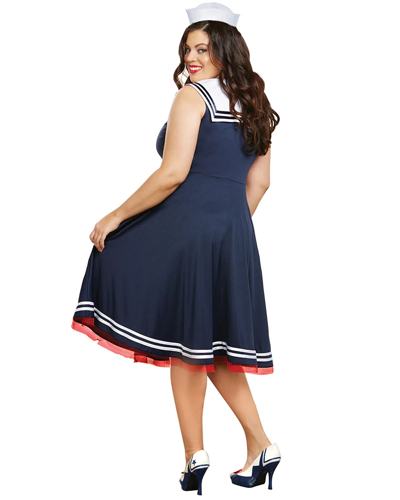 All Aboard Sailor Womens Plus Size Costume - Image 2