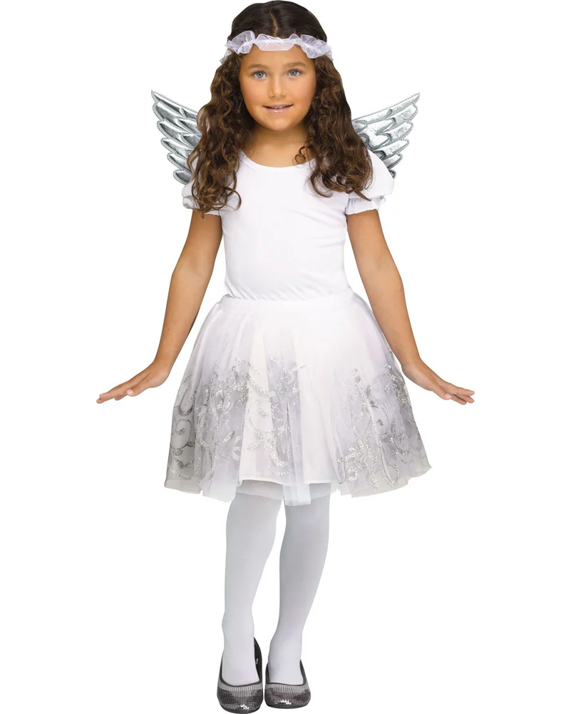 Angel Wings Silver Headband and Tutu Set - Image 2